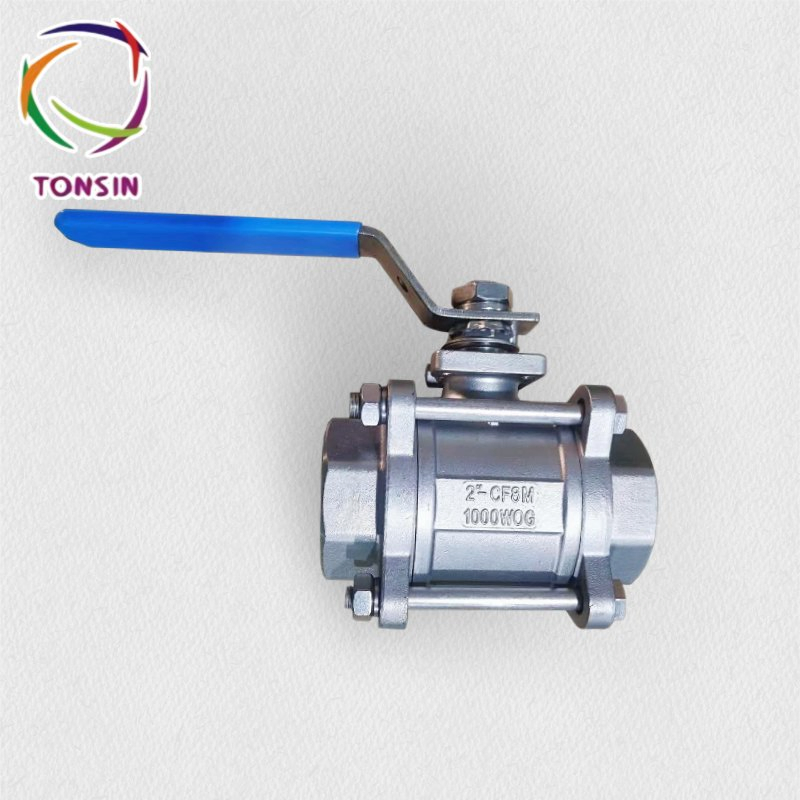 Stainless Steel Three-Piece Full Port Female Ball Valve