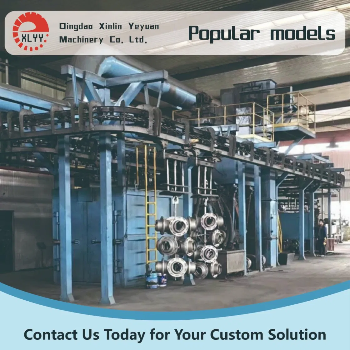 Heavy-Duty Overhead Chain Through-Type Shot Blasting Machine for Industries