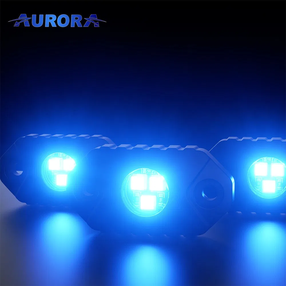 Car Offroad Mini LED RGB Color Wireless Control Waterproof Connector Rock Mood Light Bulb Lamp with APP Control