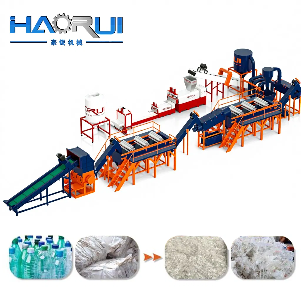 PP PE HDPE LDPE Woven Bag Crushing Washing Drying Pelletizing Recycling Machine