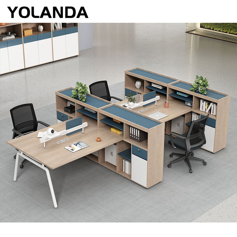 Ergonomic Office Furniture Partition Workstation Wooden Office Desks and Chairs