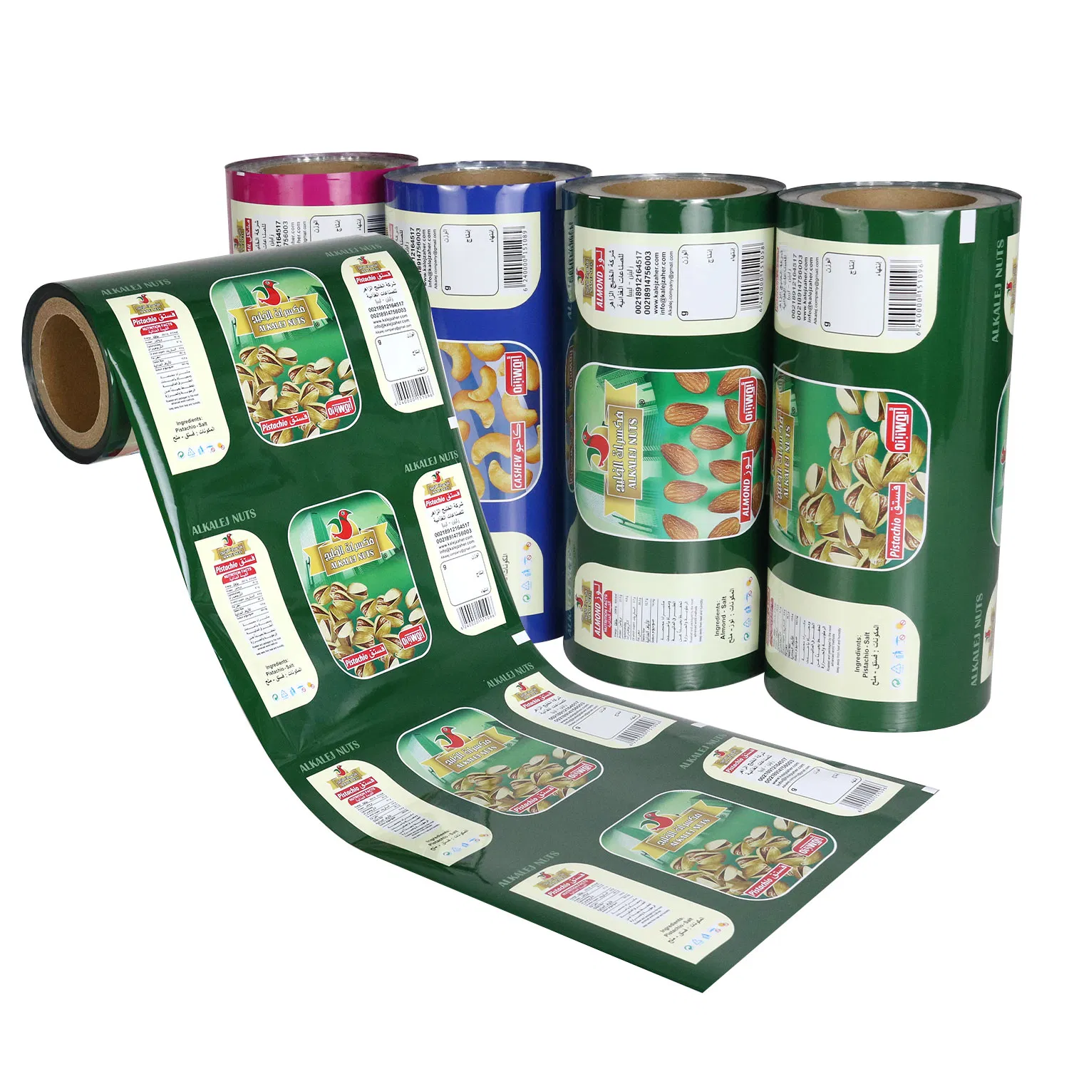 Custom Printed Food Grade Aluminum Foil Snack Packaging Roll Film for Automatic Food Packaging Machine