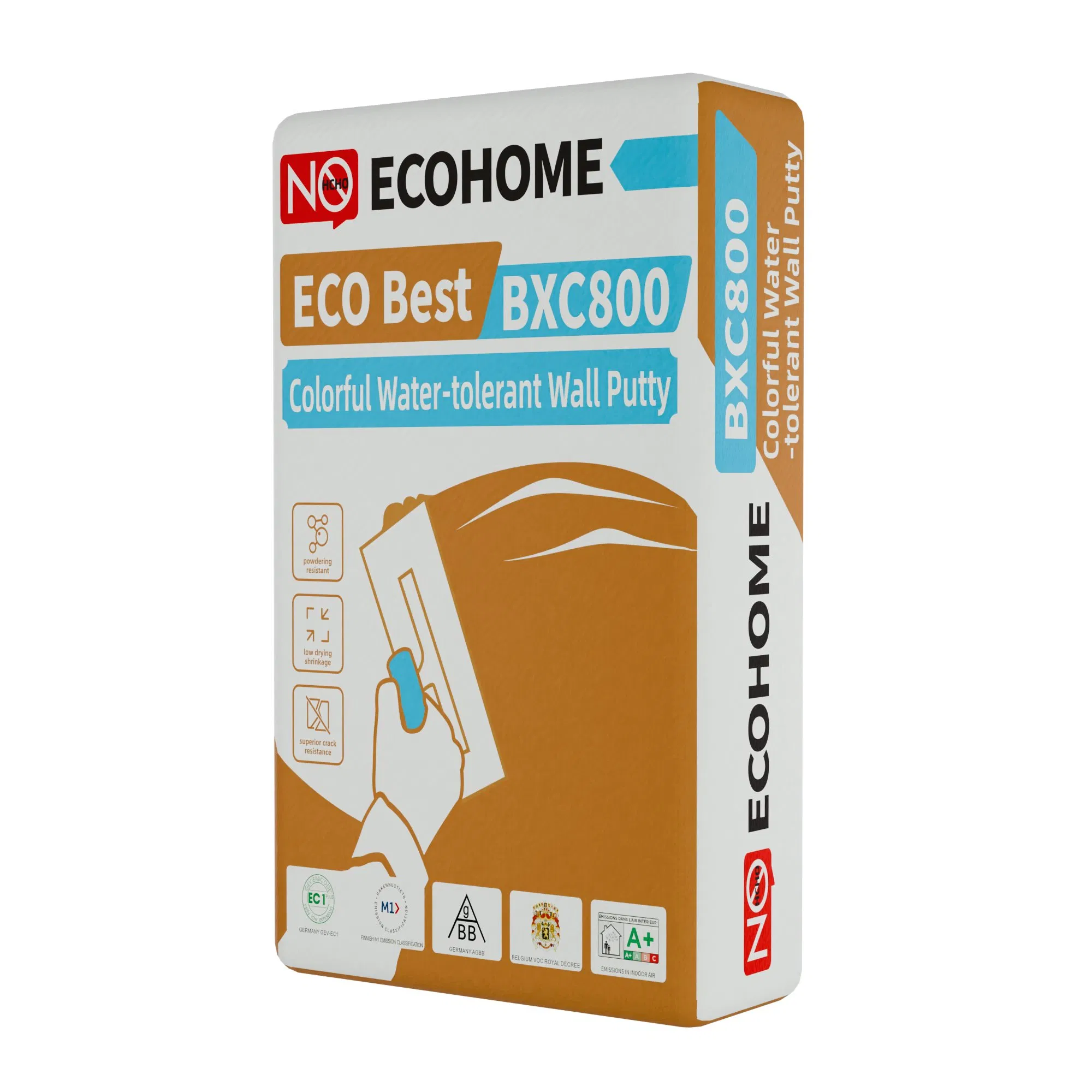 Pure White Water-Tolerant Wall Putty with Fine Texture