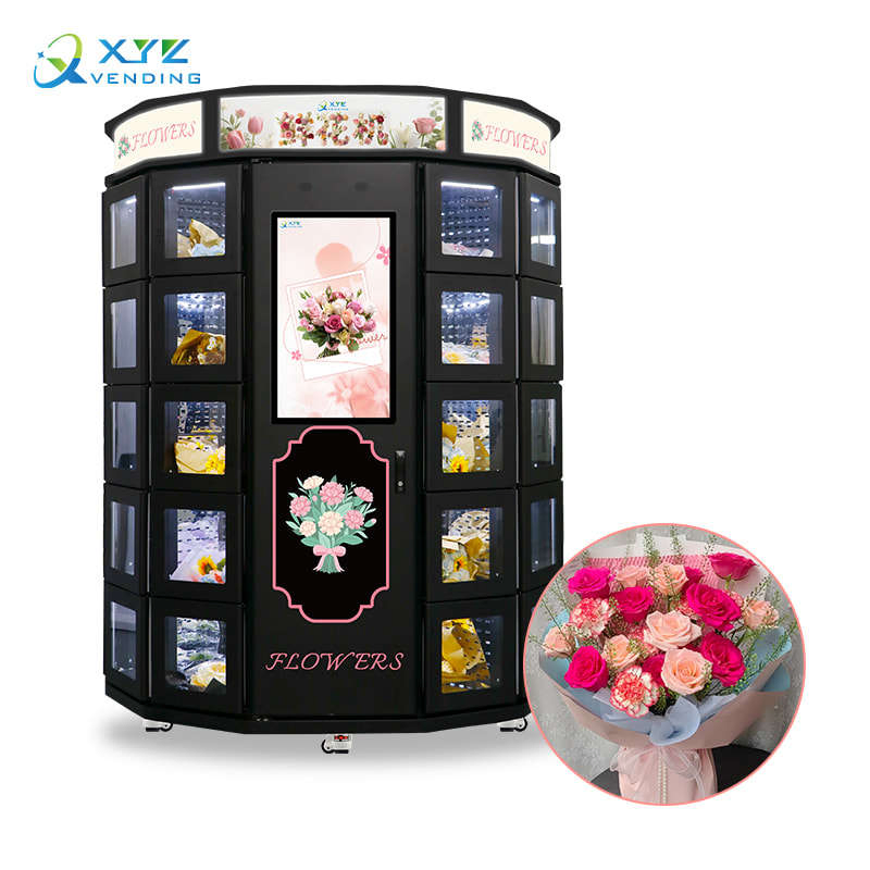 Smart Self-Service Refrigerated Flower Bouquet Vending Machine 24 Hours Automatic Flower Vending Machine
