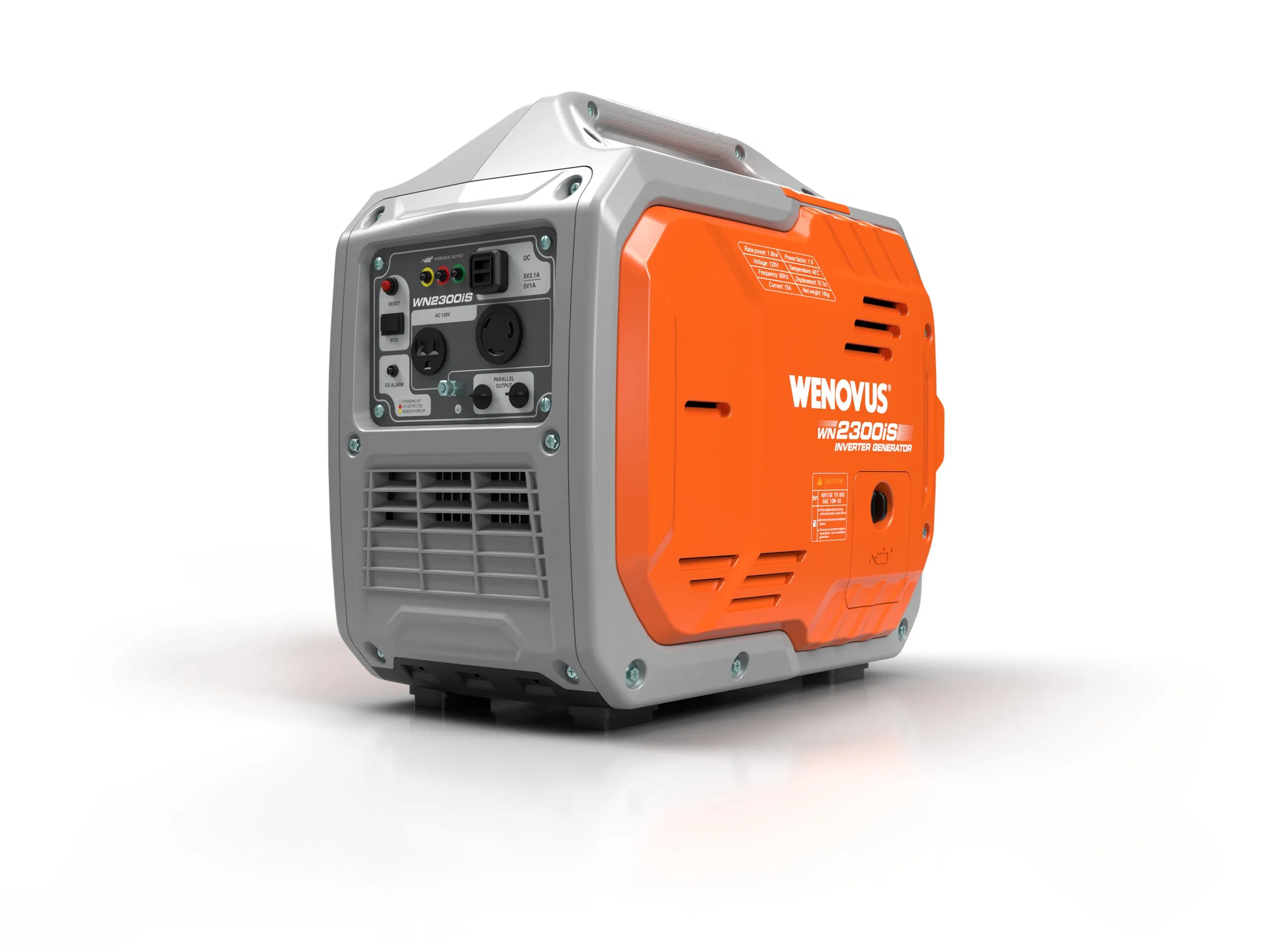 Wenovus Gasoline WN2300is Silence Inverter Generator 110/120/220/230/240V 50/60Hz