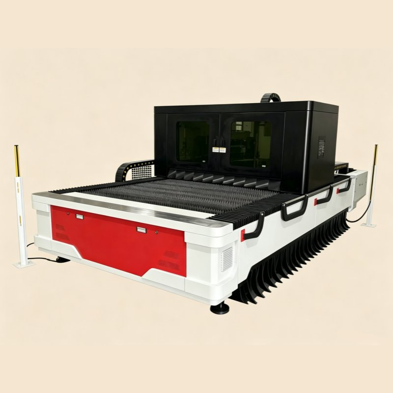 Enclosed Beam Single Platform CNC Fiber Laser Cutting Machine High Precision Metal Sheet Laser Cutter 1500W 2000W 3000W