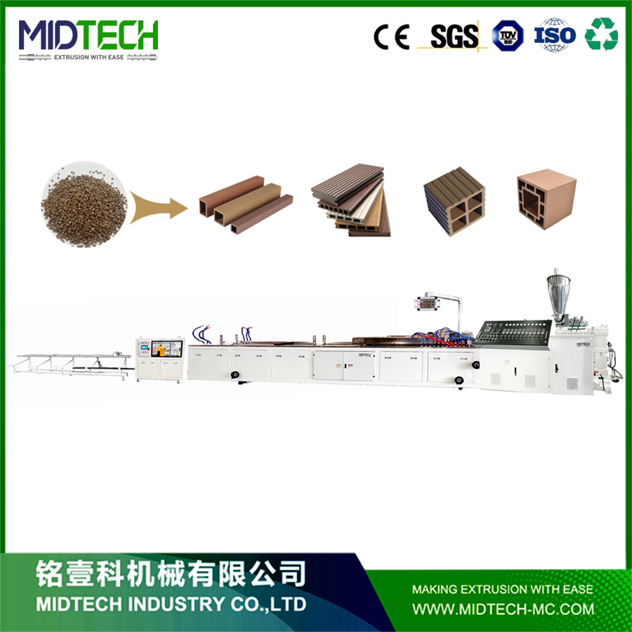 PVC/UPVC and PE/WPC Extrusion Production Line & Extruder Equipment for Window-Door Profiles, Plastic Boards, and Composite Decking Flooring