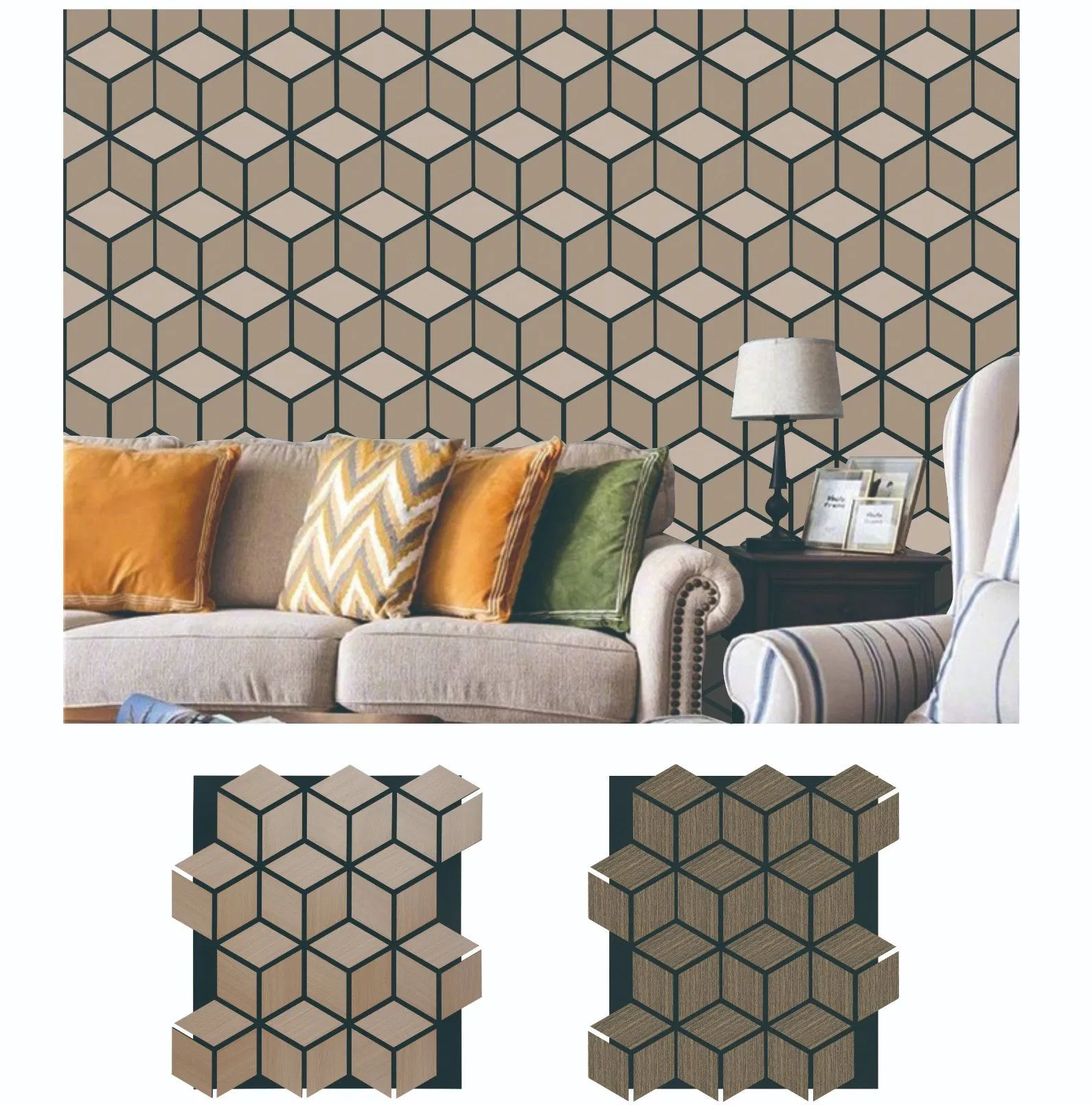 Akupanel Wooden Slat Acoustic Panel Slatted Timber Polyester Fiber Sound Absorbing Board