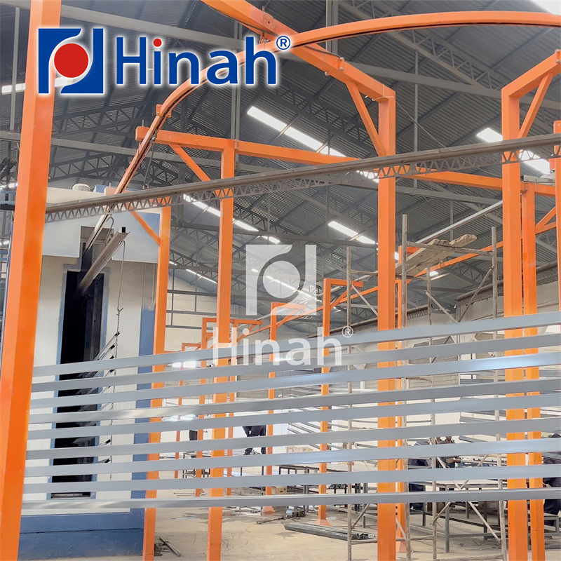 Línea de pintura electrostática para perfiles de aluminio