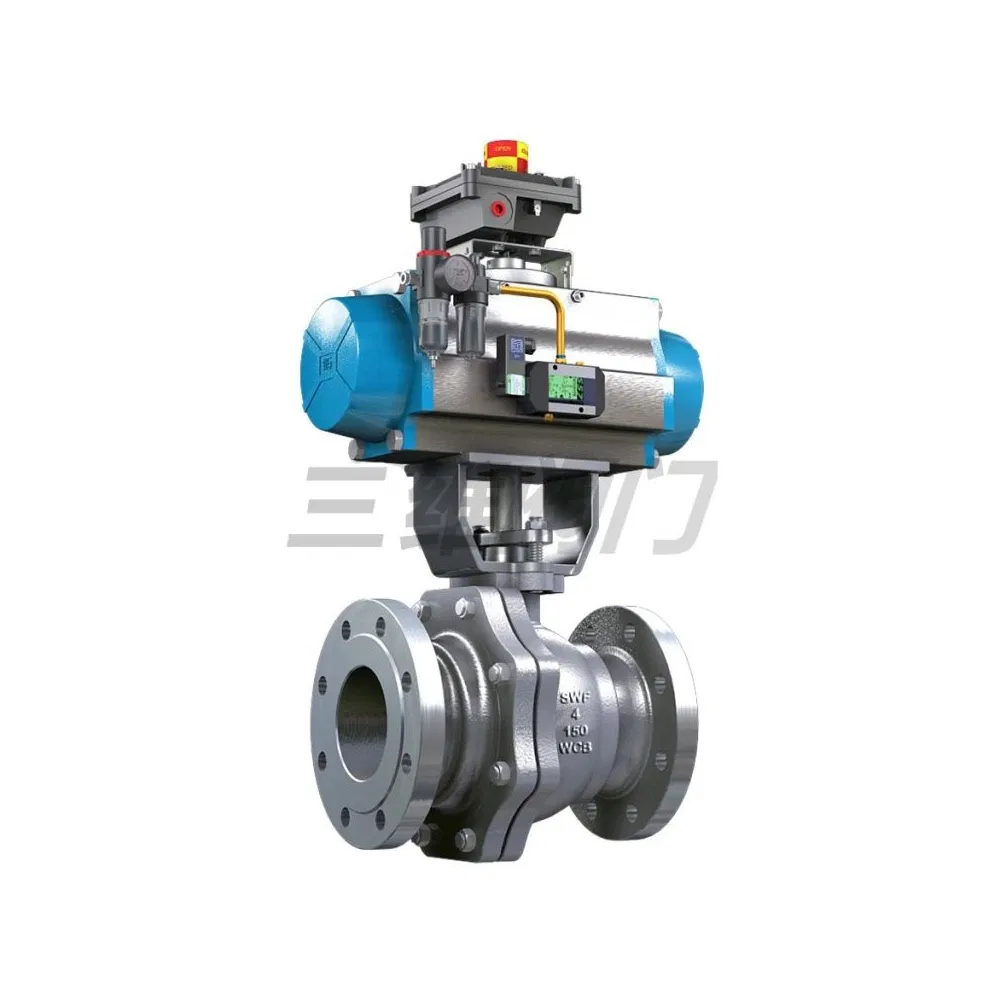 Valvola a sfera a flusso flottante con attuatore pneumatico WCB 150lb 300lb