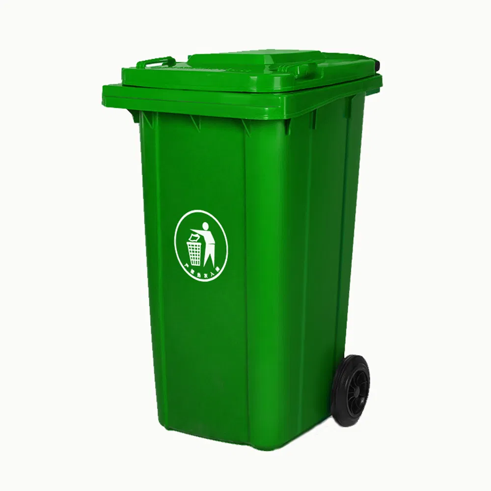 240L Pattumiera Igienica a Pedale con Ruote in Plastica HDPE Resistente