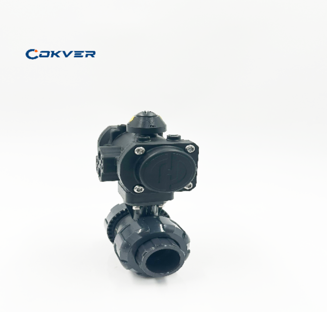 2 Way Plastic Cylinder Pneumatic Ball Valve 1/2 to 2 Inch