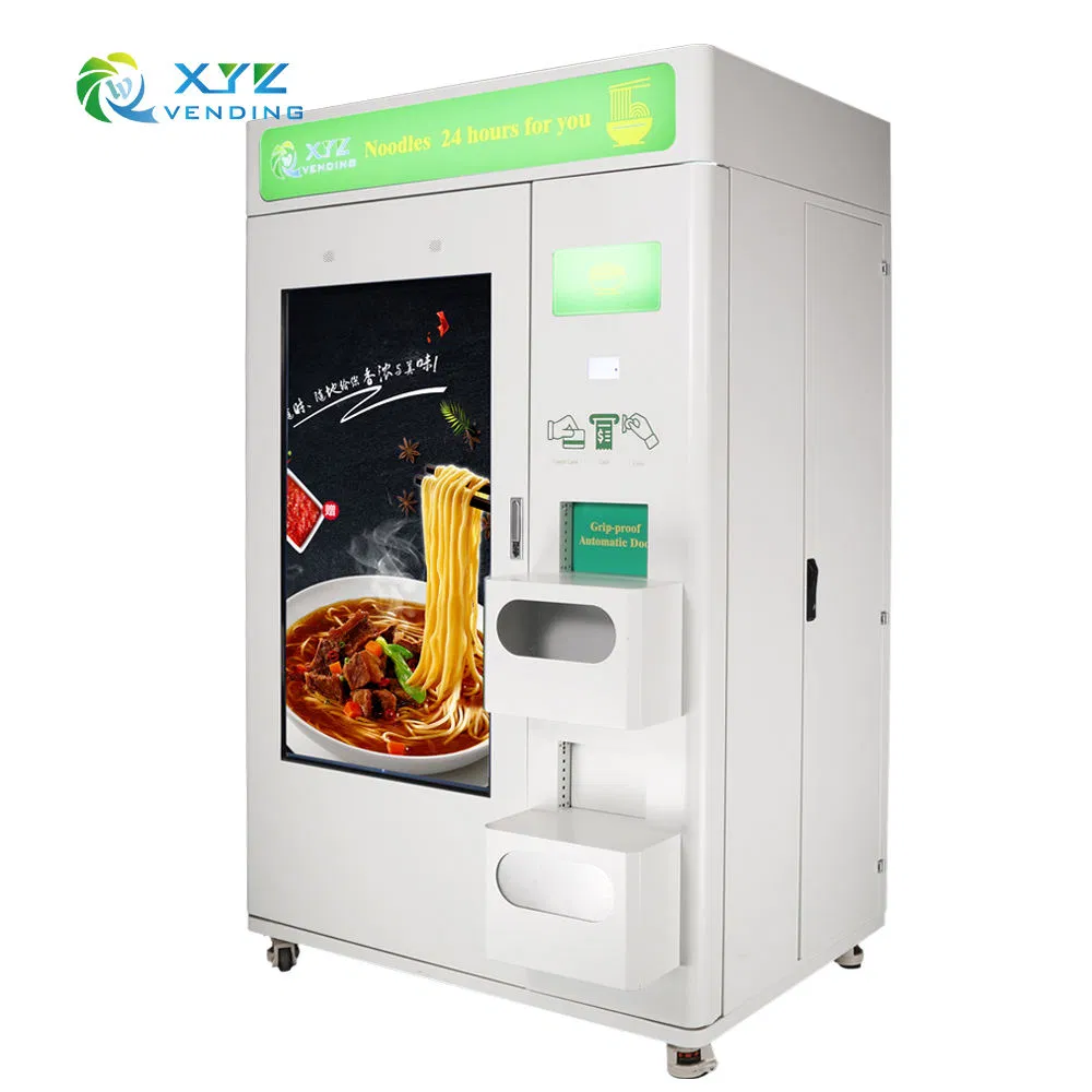 55 Inch Touch Screen Self Automatic Hot Food Instant Noodle Hot Water Ramen Vending Machine