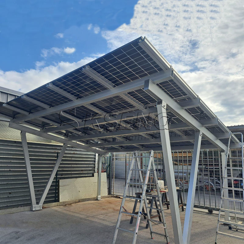 Aluminum Metal Carport Solar Car Parking Shed Outdoor Photovoltaic Carport Support Structure
