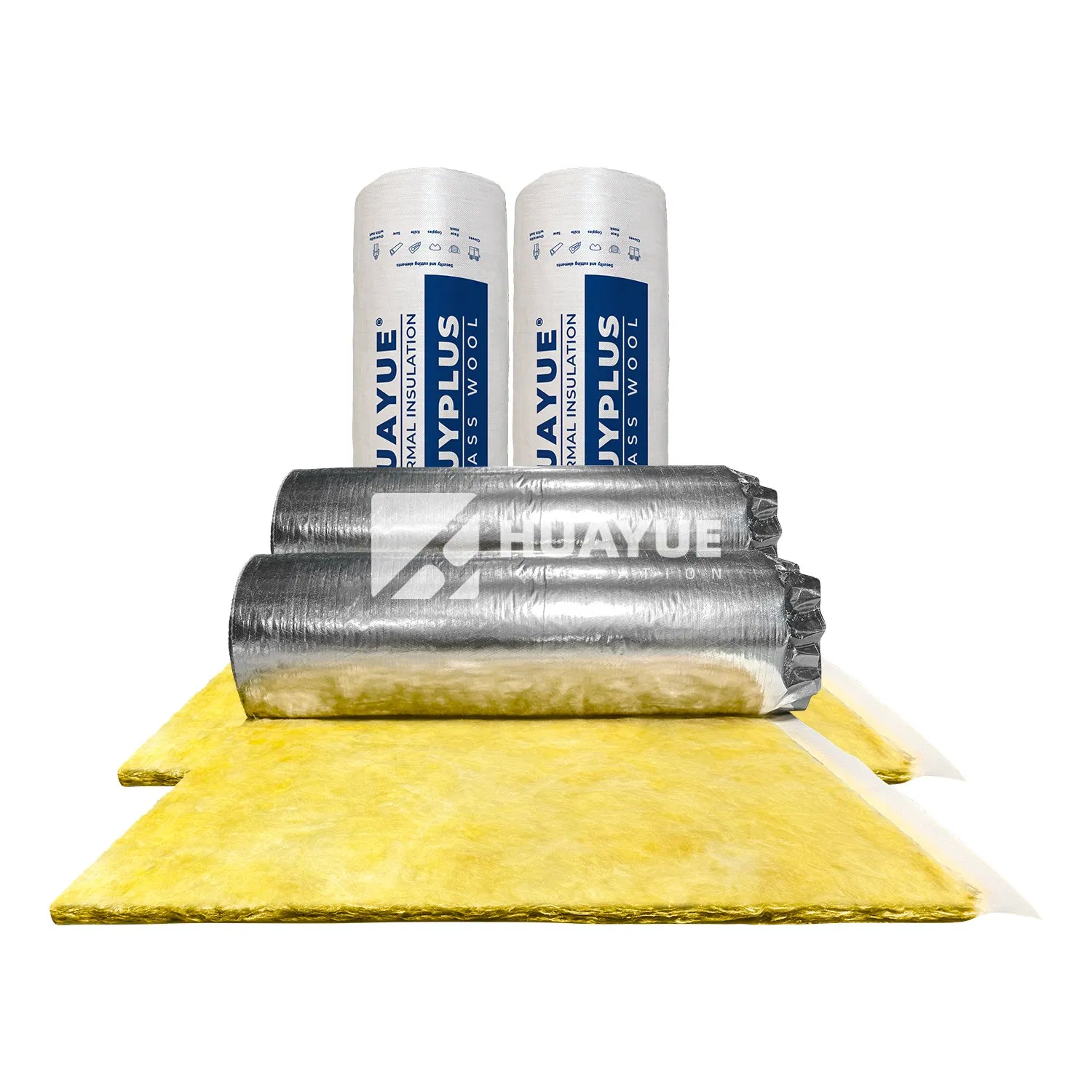 100 mm dicke doppelseitige feuerfeste Aluminiumfolie Glaswolldecke für Dachdämmung