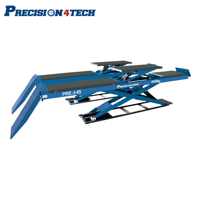 Precision Customized 4.5tons Full Rise Car Alignment Scissor Lift Machine, Ground Hydraulic Scissor Lift Table with CE Certification for 4s Workshops