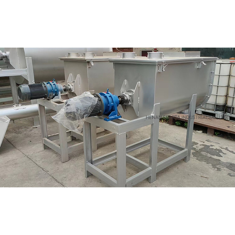 Double Helix Ribbon Horizontal Powder Mixer