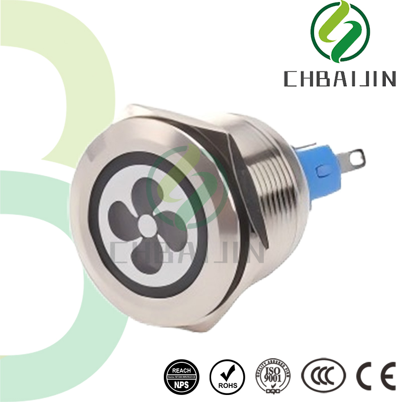 Adjustable Push Button Switch for Versatile Fan Control