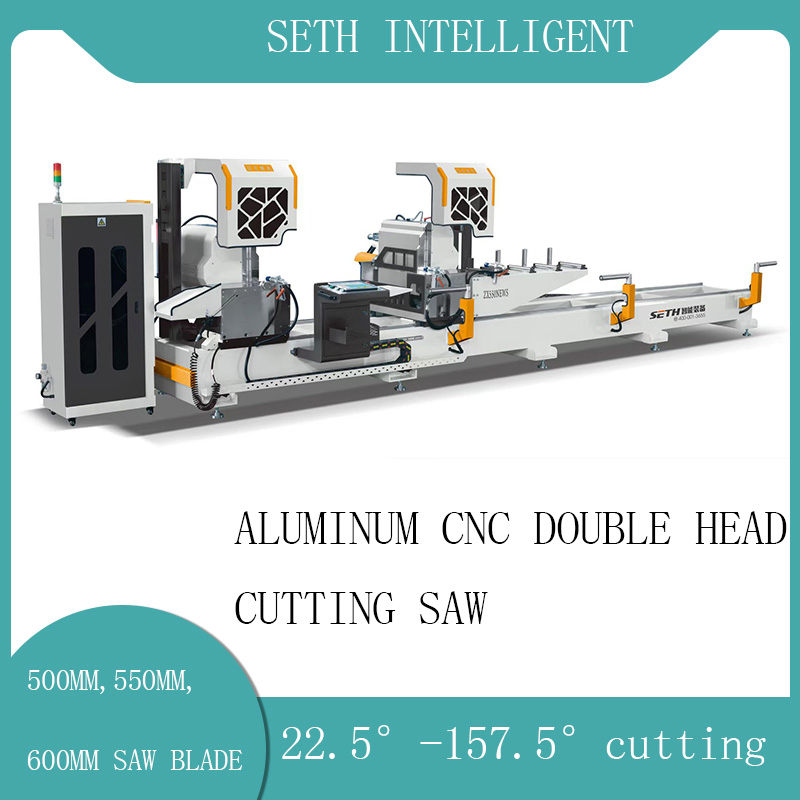 Arbitrary Angle Double Head CNC Cutting Machine for Aluminum Curtain Wall, Window Door Making