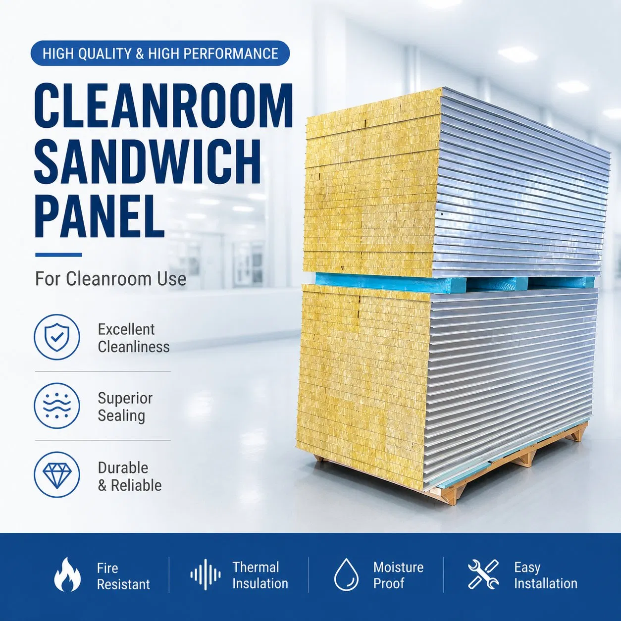 Cleanroom Sandwich Panel for Dust-Free Workshop Solutions