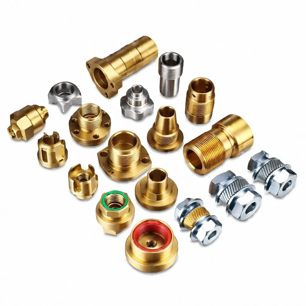Precision CNC Machined Brass and Aluminum Connection Parts