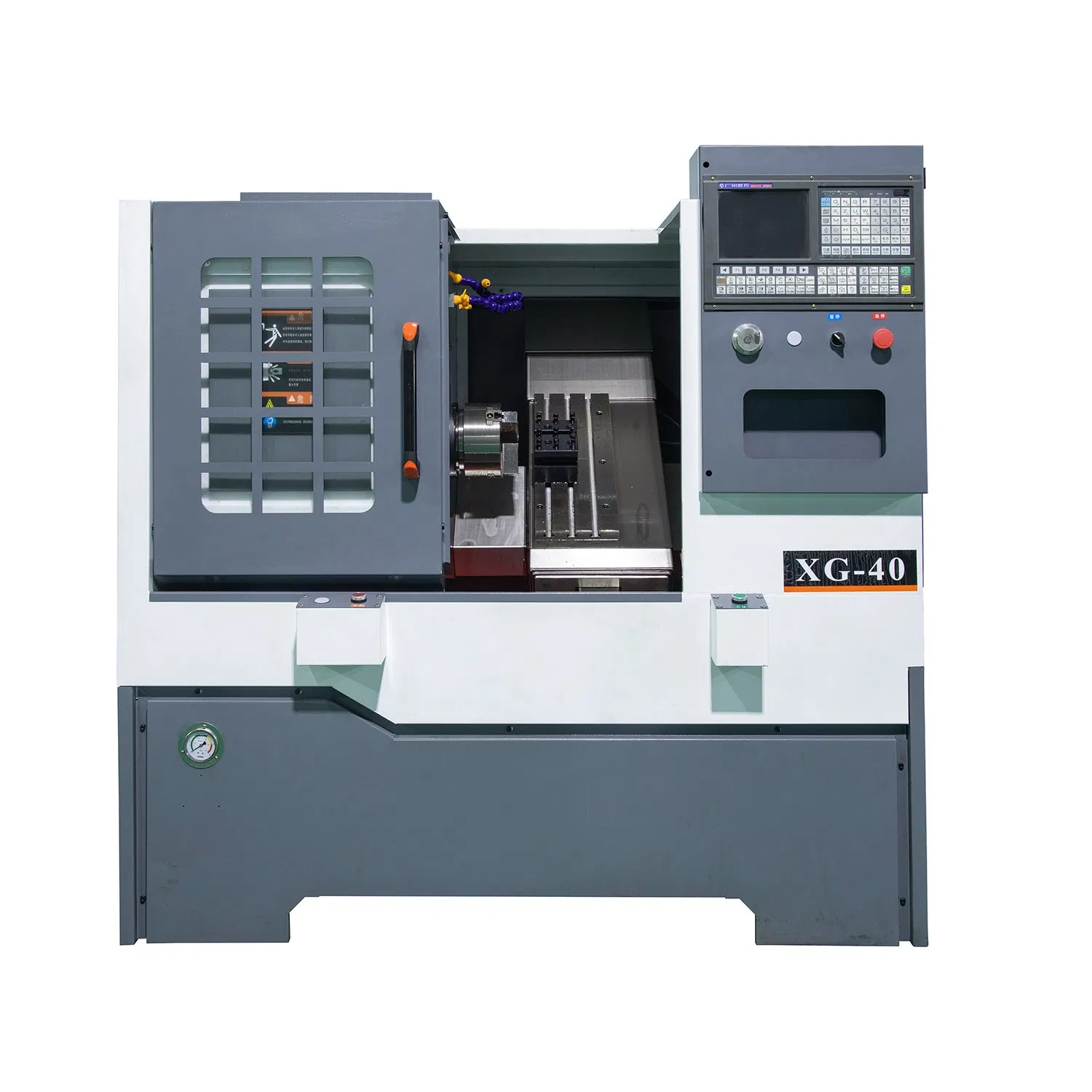 XG40 CNC Lathe Machine, CNC Turning and Milling Lathe with GSK Controller, Driven Disc Brake Lathe, High Precision Mini Metal Lathe