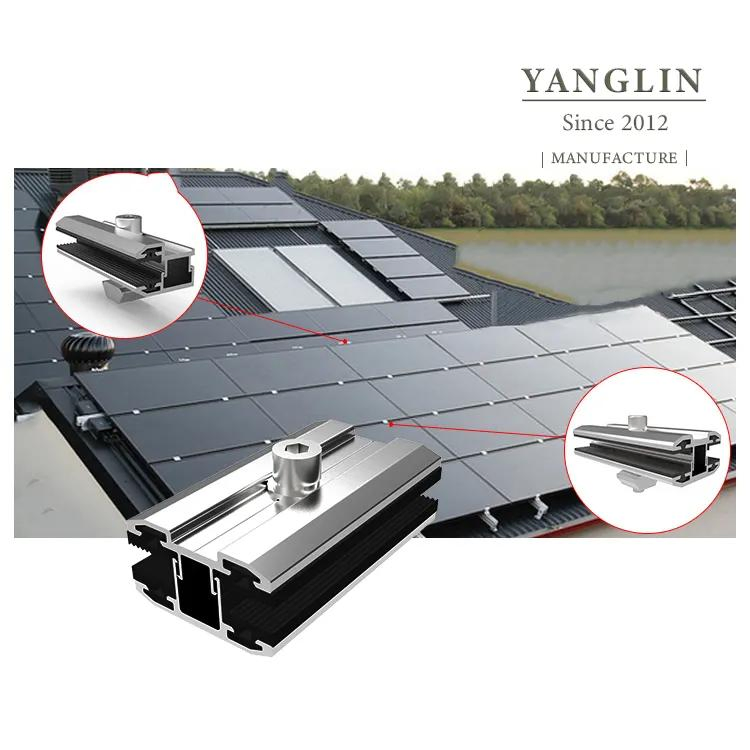 Pannello Solare a Film Sottile Modulo Senza Telaio Staffa di Montaggio Fotovoltaico Laterale Terminale Intermedio 5-9mm