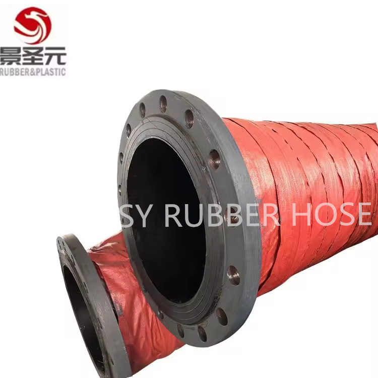 Abrasion/Oil/Heat Resistant 300psi Braided Flexible Dredging Rubber Hoses with Flange End