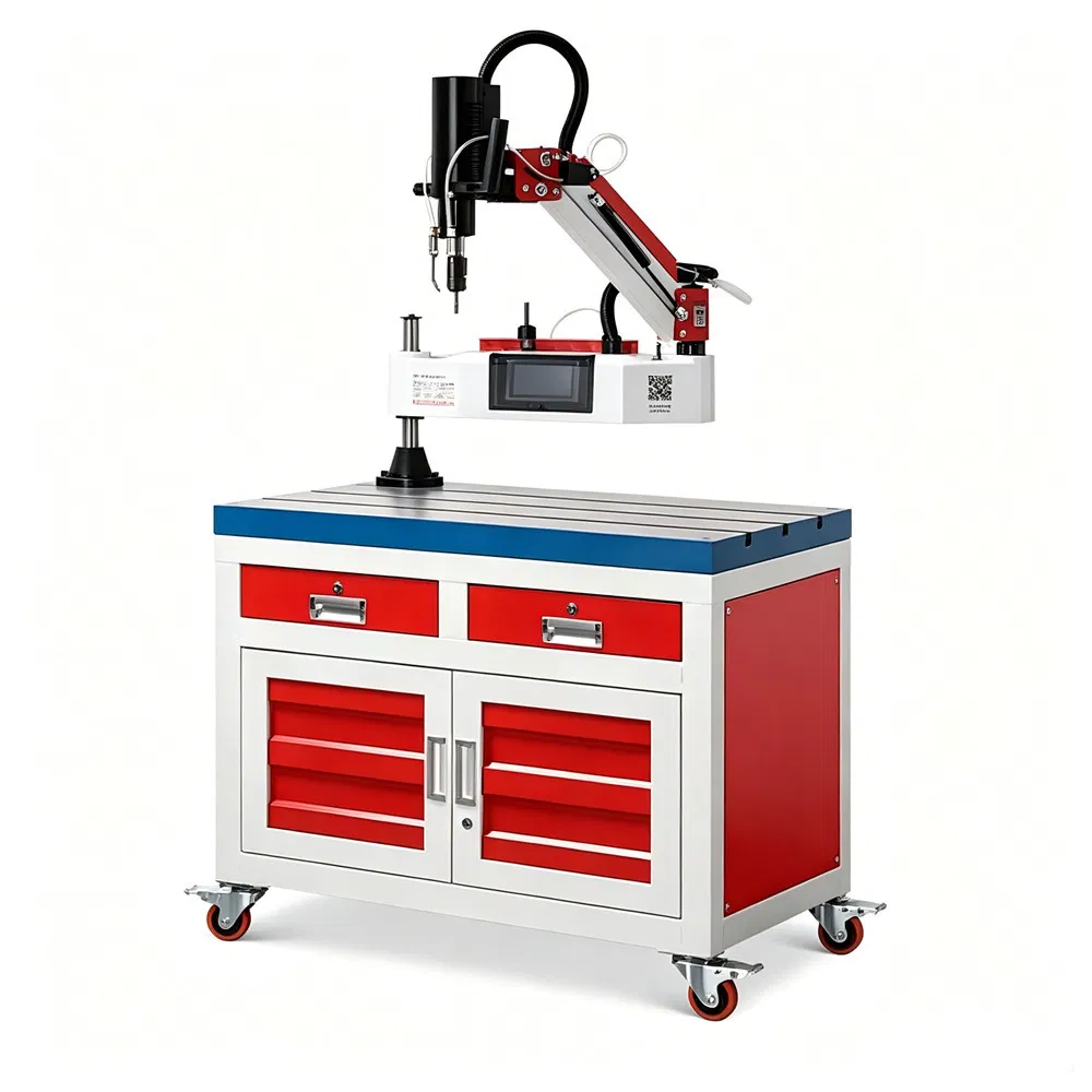Integrated Automatic Oiling and Air-Blowing Radial Tapping Machine
