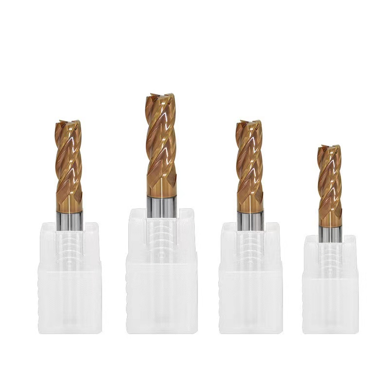 Wyk Carbide Cutter Tools 4-Edge CNC Carbide Flat End Mill Milling Cutter Spiral Tooth Carbide Endmills Cemented Carbide 4 Flutes Endmill for Process Steel