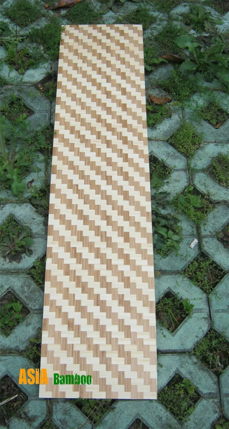 Braided Bamboo Veneer for Longboards, Slice Cut Vertical Laminated Single Ply Thin Bamboo Plywood Veneer