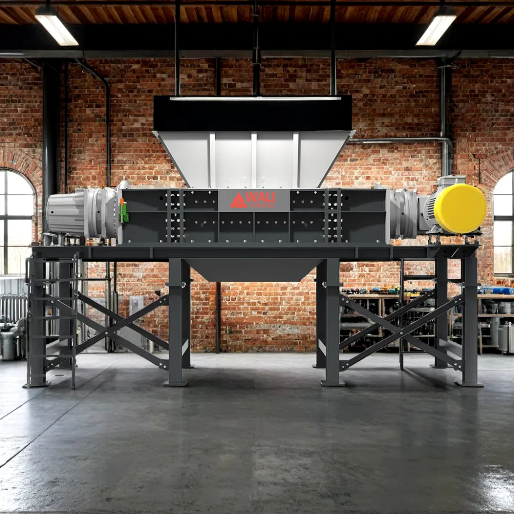 PLC Controlling System Double-Shaft Shredder for Car Metal