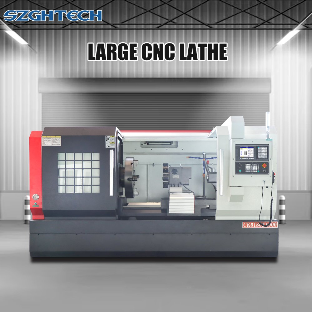 CNC Lathe Machine SZGH-CK6180 with Auto Bar Feeder and Robotic Arm