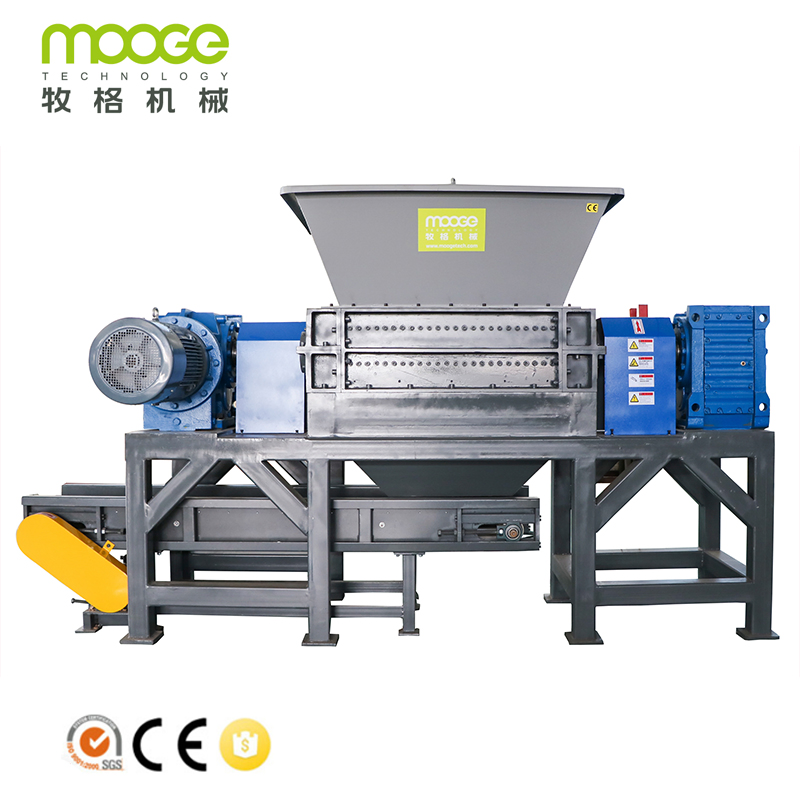 Heavy Duty Double Shaft Grinder Crusher Shredding Machine Shredder for Waste Plastic PET PP PE PVC PVB Recycling
