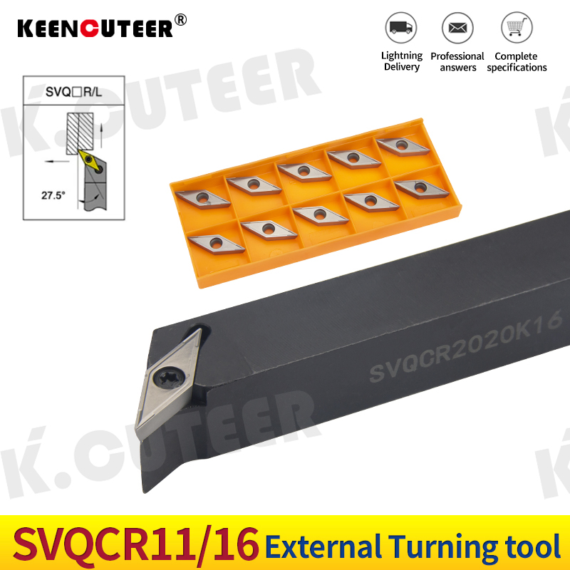 Svqcr1616h11 Svqcr2525m16 Indexable External Turning Tool Holder Right Hand Lathe Tool Holder