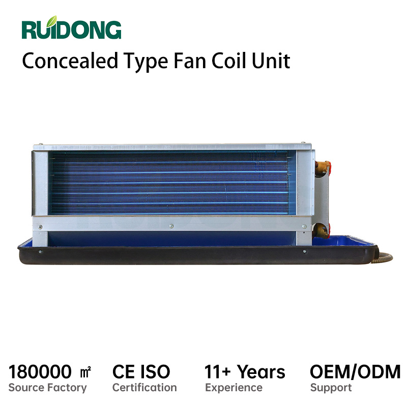 Split Commercial Duct Type Ceiling Mounted Fan Coil Unit Easy Installation FCU