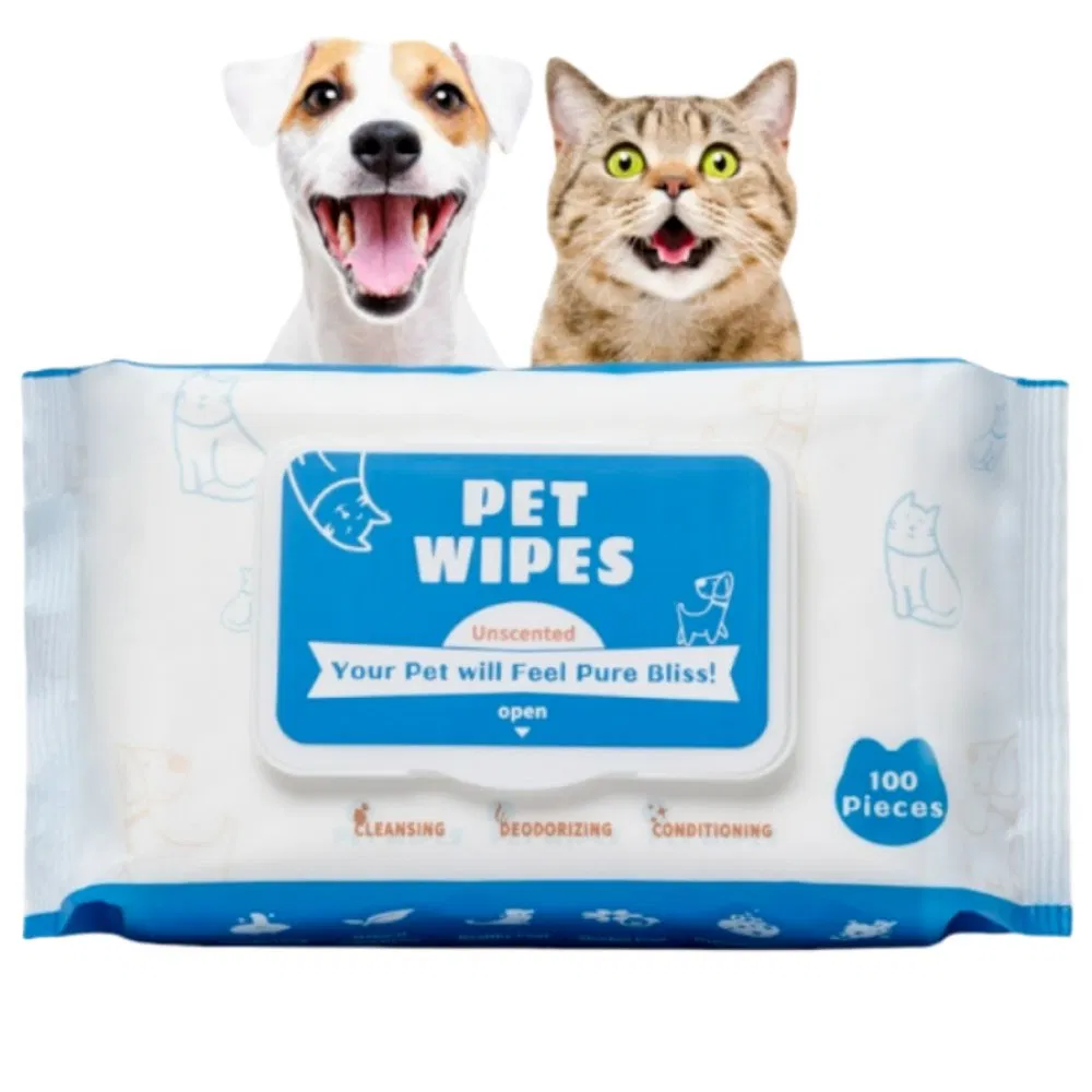 Fragrance Free Aloe Vera Infused Gentle Cleaning Pet Wet Wipes for Removing Tear Stains, Eyes, Ears and Body
