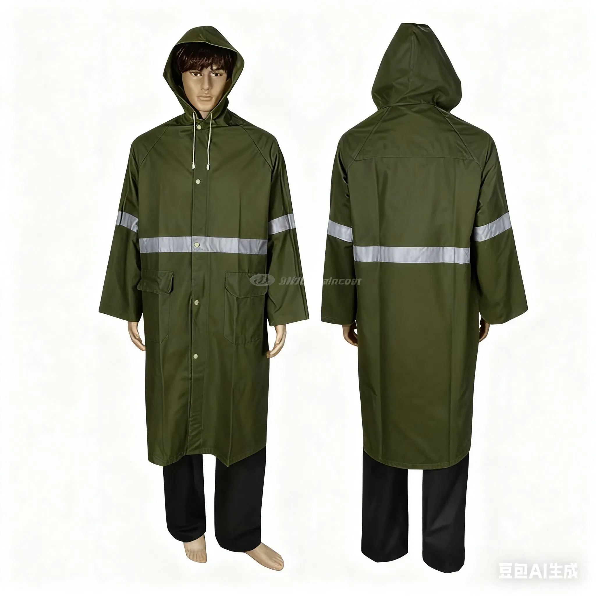 Poncho Impermeabile Heavy Duty Antipioggia PVC Poliestere Abbigliamento da Moto