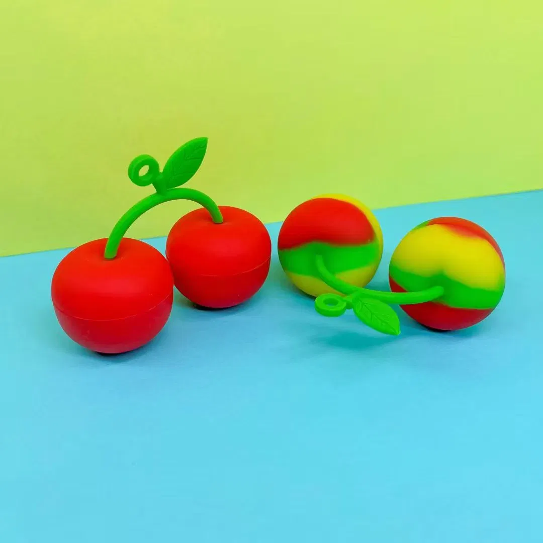 10ml Cherry Design Silicone Wax Container Silicone Wax Jar