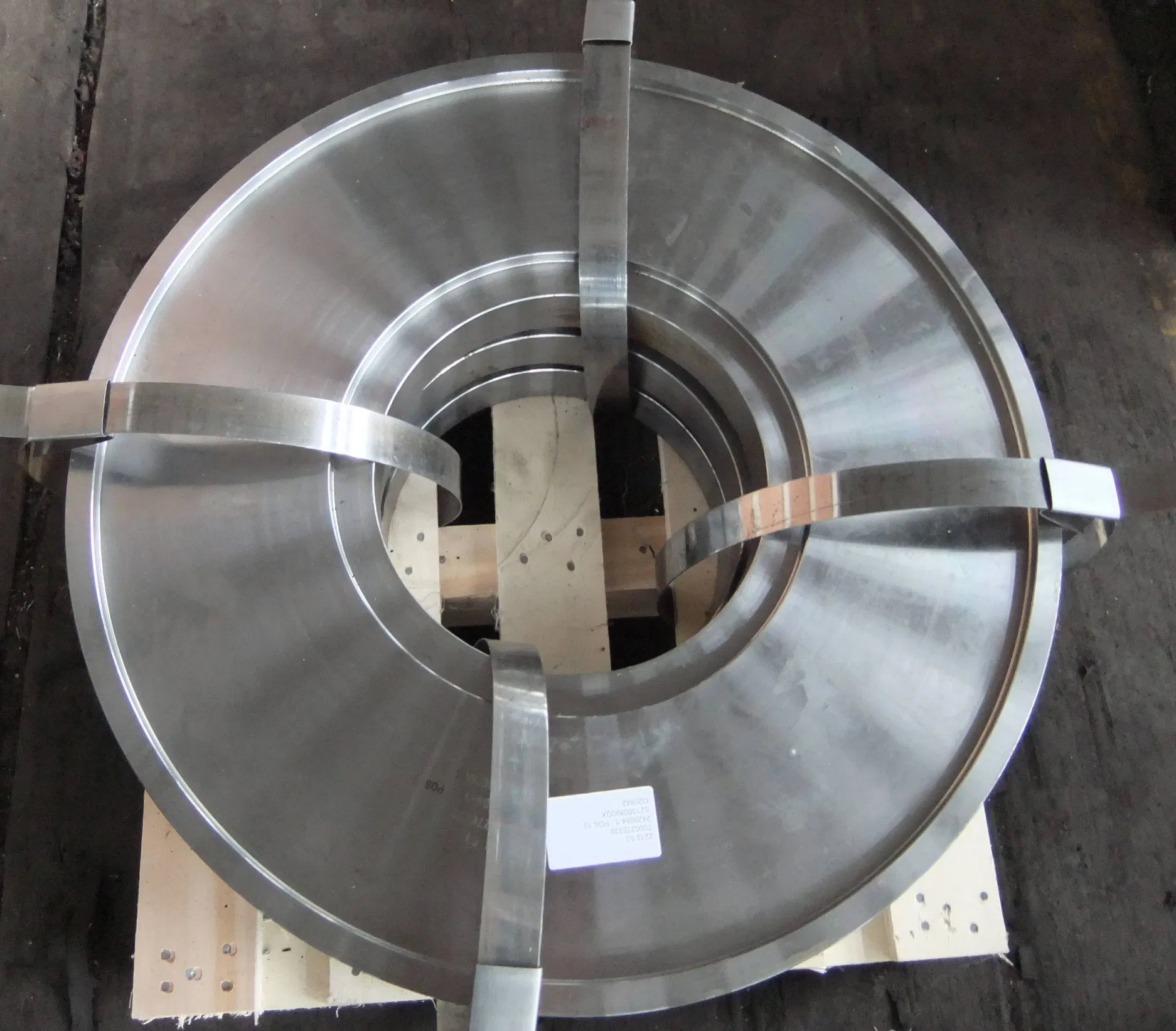 Q345 Heavy Lift Load Bearing Steel Pulley Wheel with Flange