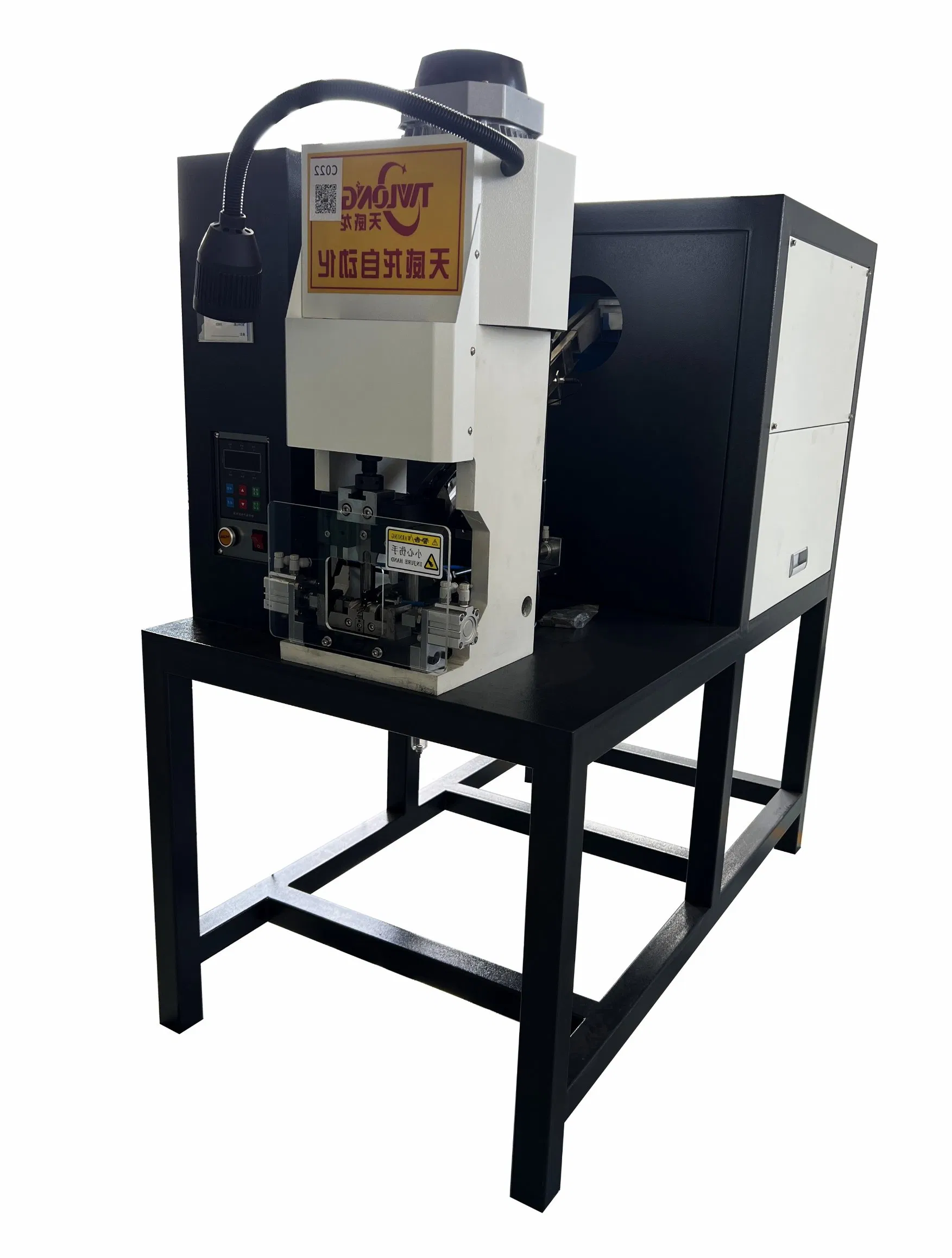 Semi-Automatic Power Cord Plug Insert Riveting Crimping Connecting Machine