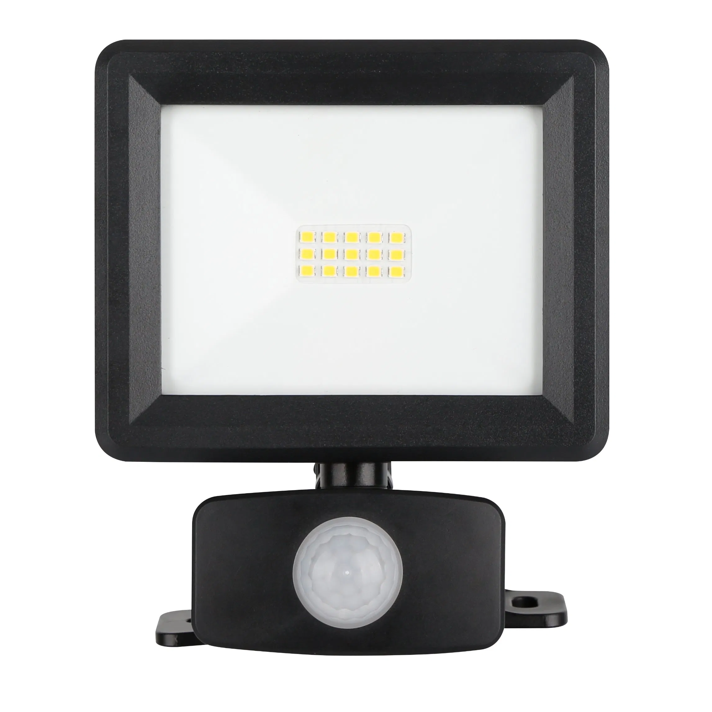 GS CE Standard Industrial IP65 Black 10W 3D Bracket LED Wall Lamp Flood Light with PIR Sensor 3000K 4000K 6000K CCT