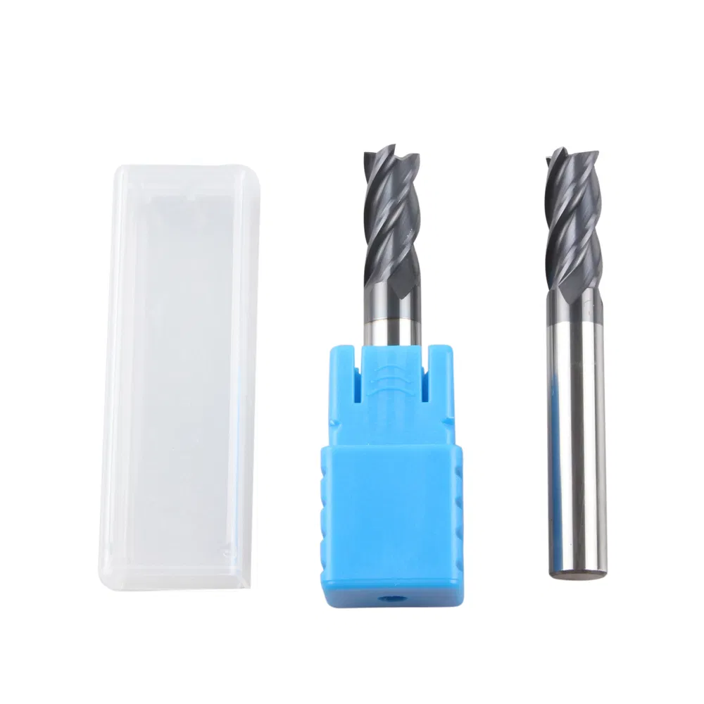 HRC45 Solid Carbide TiAlN Coated 4 Flute End Mill