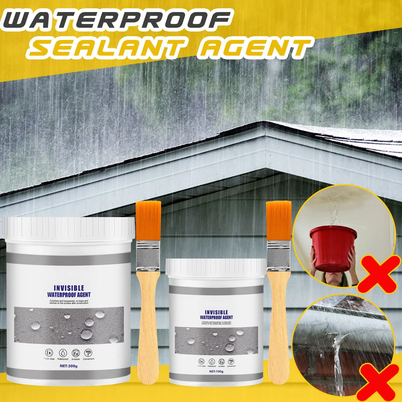 Invisible Anti Leakage Adhesive Paint Liquid Coating Sealant Transparent Waterproof Agent Glue