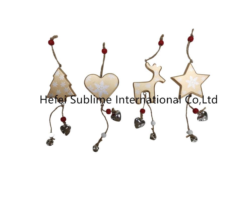 Wooden Embellishments Hanging Christmas Decorations