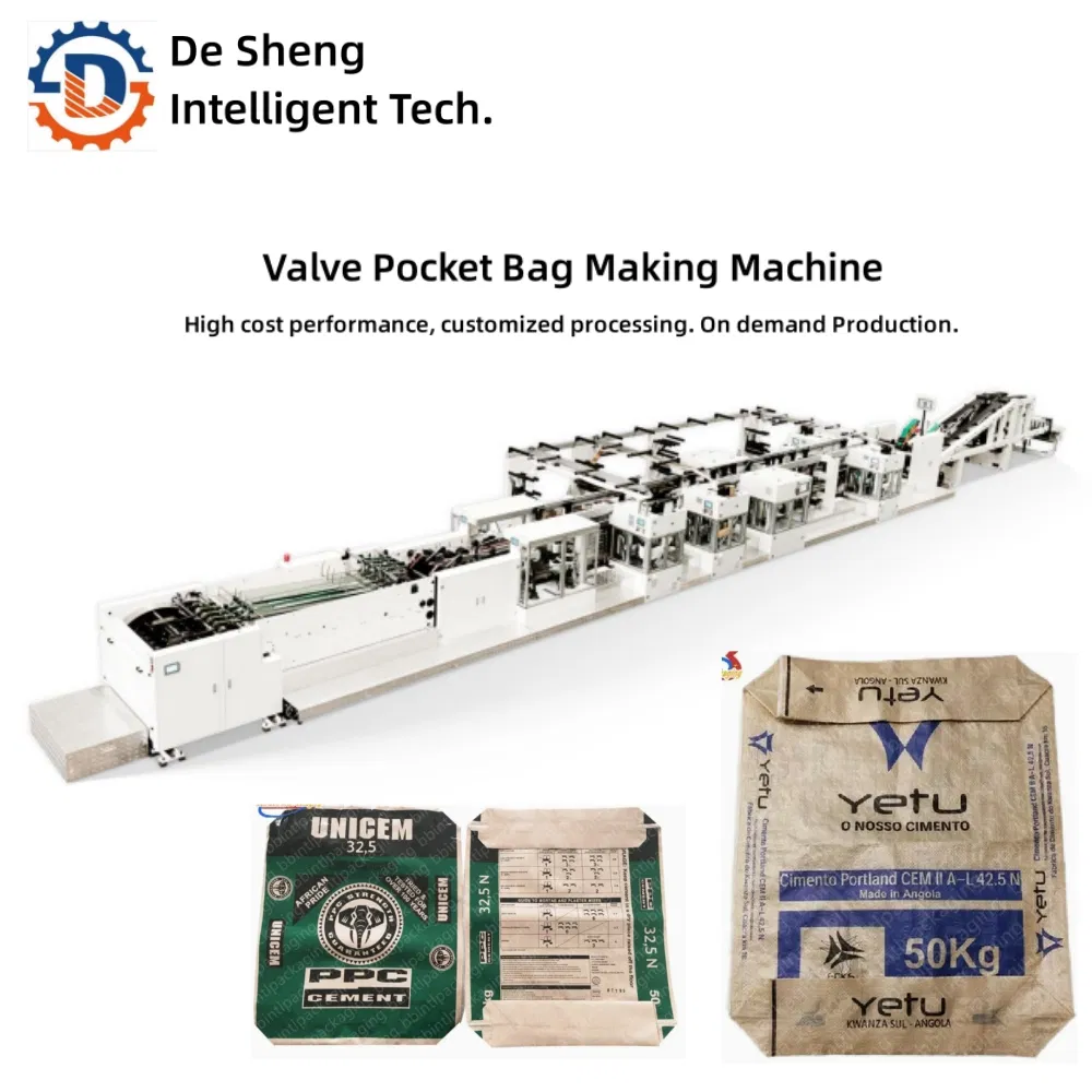 Square Bottom Cement Valve Pocket Sack Kraft Paper Bag/PP Woven Bag Production Lines Craft Paper Bag Forming/Making Machine