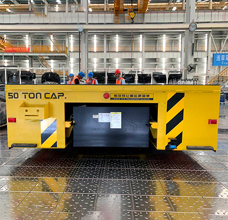 Anpassbarer 35t ferngesteuerter Materialtransportwagen ohne Gleise