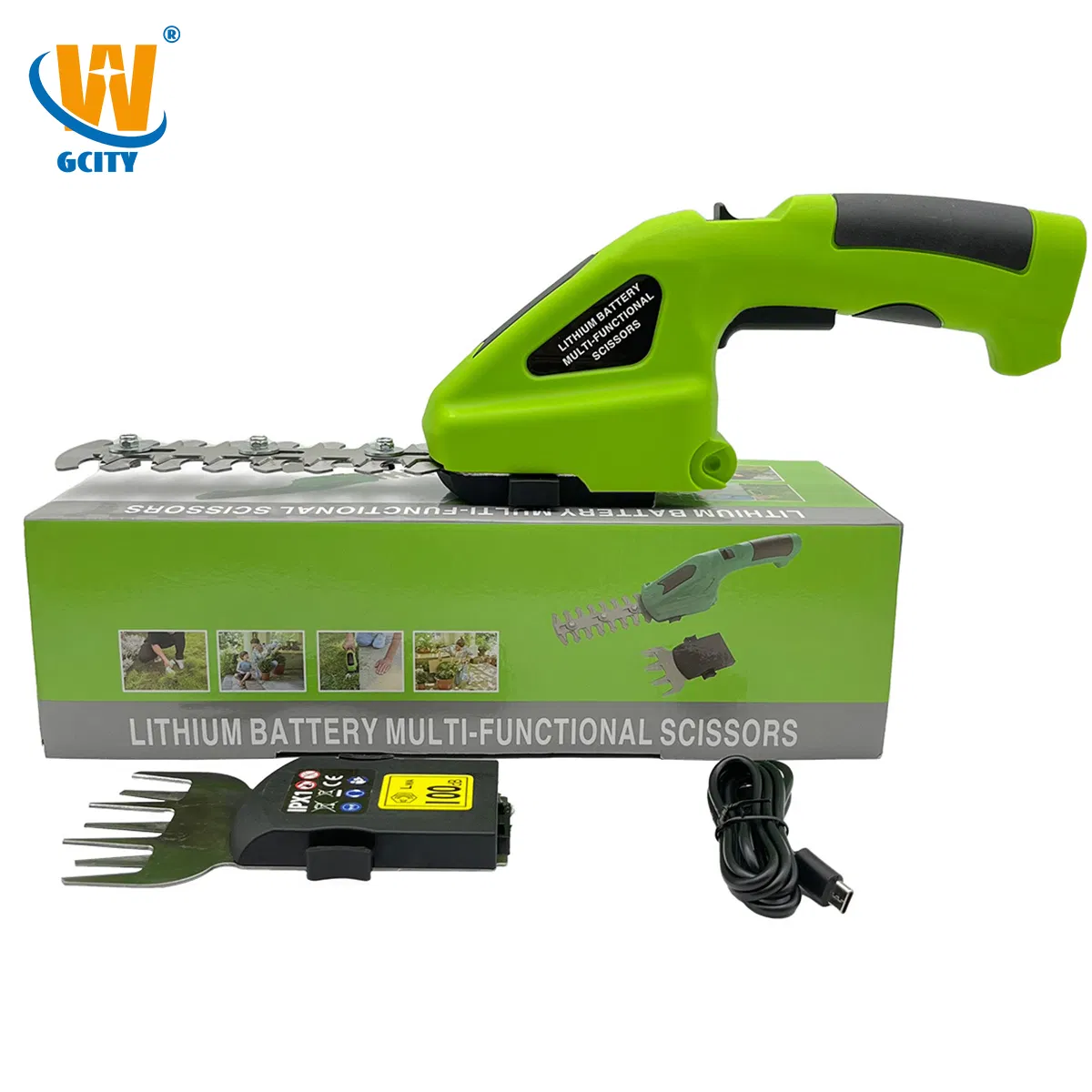 Cordless Hedge Trimmer 7.2V with 2000mAh Battery for Garden Shrub Shearing