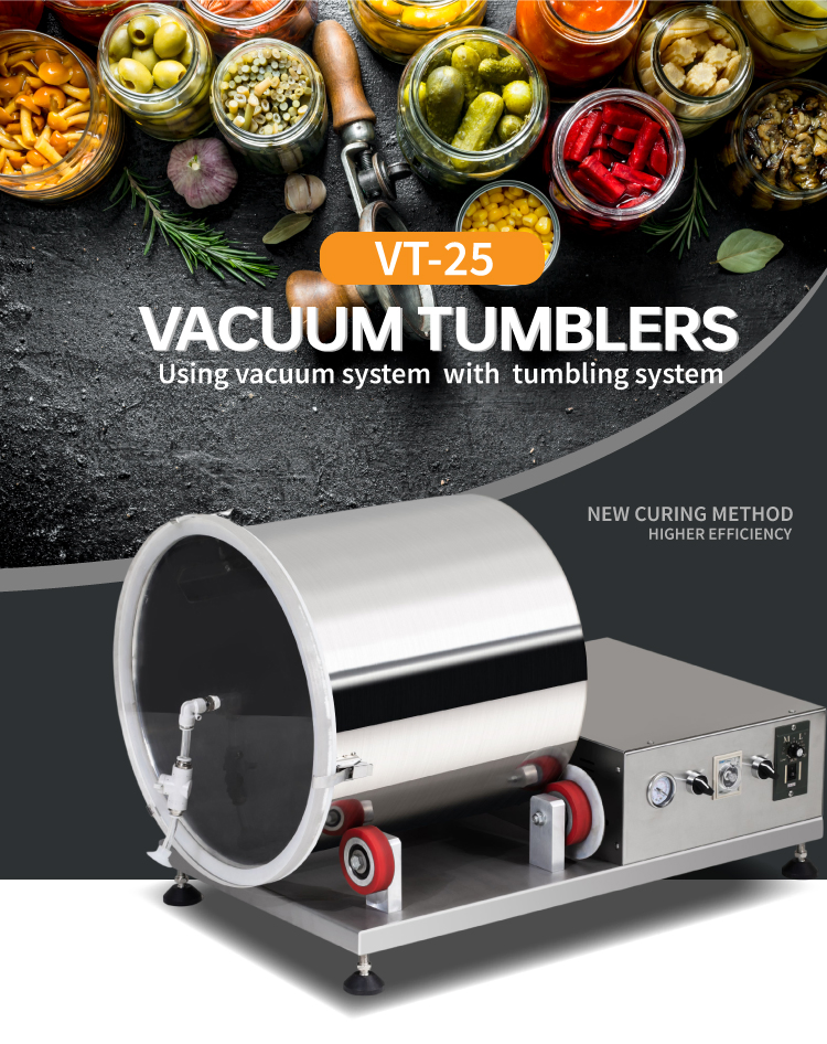 Fish Meat Food Seasoning Salting Vacuum Tumbler Marinade Machine