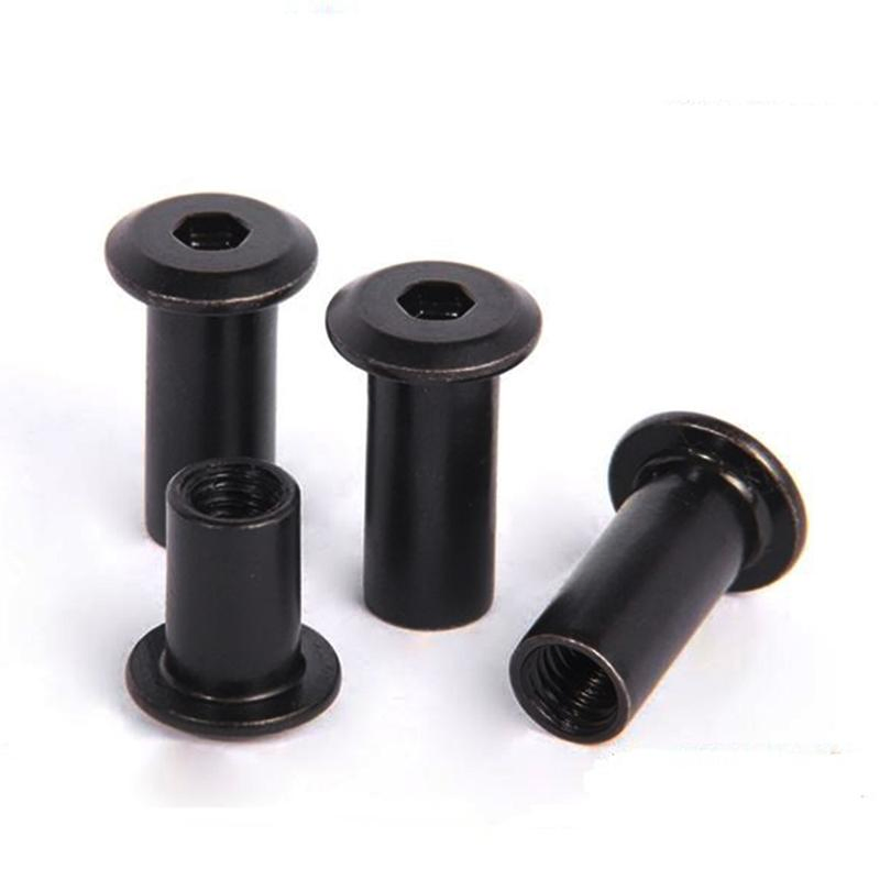 Black acciaio al carbonio grande piatto esagono brugola testa rivetto connettore inserto giunto manicotto tappo rivetto dado